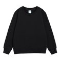 thumbnail image 4 of Yindaity Girls Casual Long Sleeve Sweatshirt Crew Neck Cute Pullover Relaxed Fit Tops Black,18-24 Months, 4 of 5