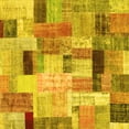 thumbnail image 1 of Ahgly Company Indoor Square Patchwork Yellow Transitional Area Rugs, 6' Square, 1 of 4