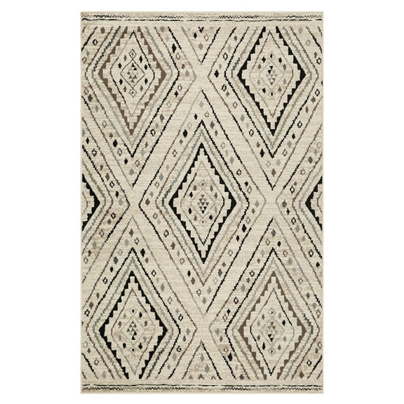 Superior Tate Geometric Diamonds Modern Slate Indoor Area Rug, 5' x 8'