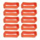 thumbnail image 1 of 10 sujetadores de correa de reloj de silicona antideslizante multicolor de 24 mm 10 piezas 24 mm naranja, 1 of 8