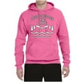 thumbnail image 2 of Wild Bobby, Life Is Better At The Lake, Unisex Graphic Hoodie Sweatshirt, Neon Pink, Medium, 2 of 4