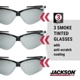 thumbnail image 5 of Gafas de seguridad Jackson Safety SG con lentes antiarañazos, paquete de 3, 5 of 5