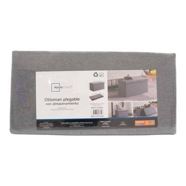 Ottoman Mainstays Plegable con Almacenamiento Color Gris