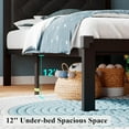 thumbnail image 7 of Laisnet Twin Size Upholstered Bed Frame with Faux Leather Button Tufted Headboard & Metal Slat Support, 7 of 7