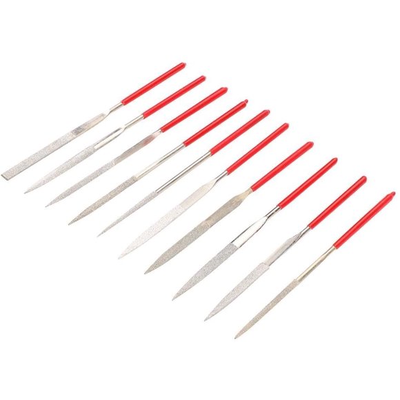 10pcs Guitar Files, Guitar Fret Nut Saddle Slot Pickguard Grinding Files Set Repair Tool for Guitar Violin