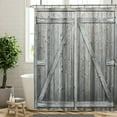 thumbnail image 2 of Old Wooden Barn Door Shower Curtain Rustic Grey Farmhouse Western Country Vintage Gate Waterproof Polyester Screen With, 2 of 7