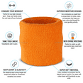 double wide wrist sweatbands