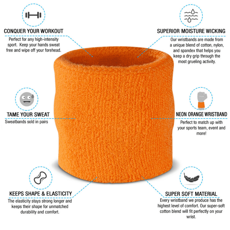 Sweat wristbands shop bulk