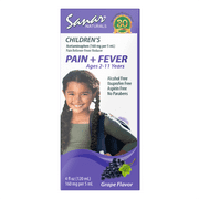 Sanar Naturals Children's Pain and Fever Acetaminophen, Grape, 4 oz