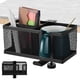 thumbnail image 1 of Ergonomic Desk Organizer with Headphone Hanger and Mesh Cup Holder – Sleek Black Desktop Storage Rack for Office, Home, and Gaming Desks, 1 of 5