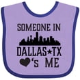 thumbnail image 3 of Inktastic Dallas Texas Someone Loves Me Boys or Girls Baby Bib, 3 of 4