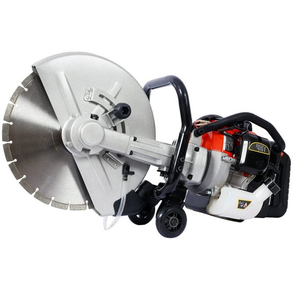 Portable Electric Circular Concrete Saw, 52cc 2 Stroke Gas Powered Concrete Cut Off Saw with blade