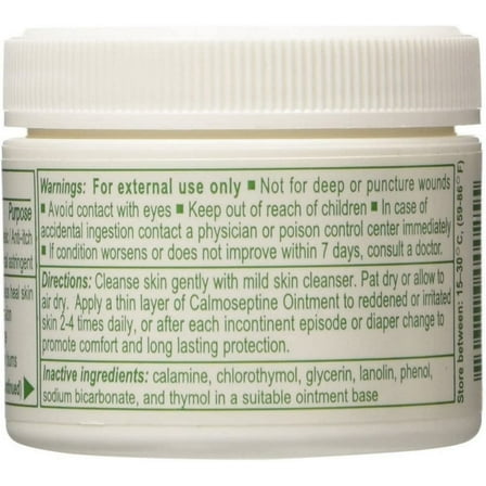 Calmoseptine Original Diaper Rash Ointment Jar - 2.5 oz