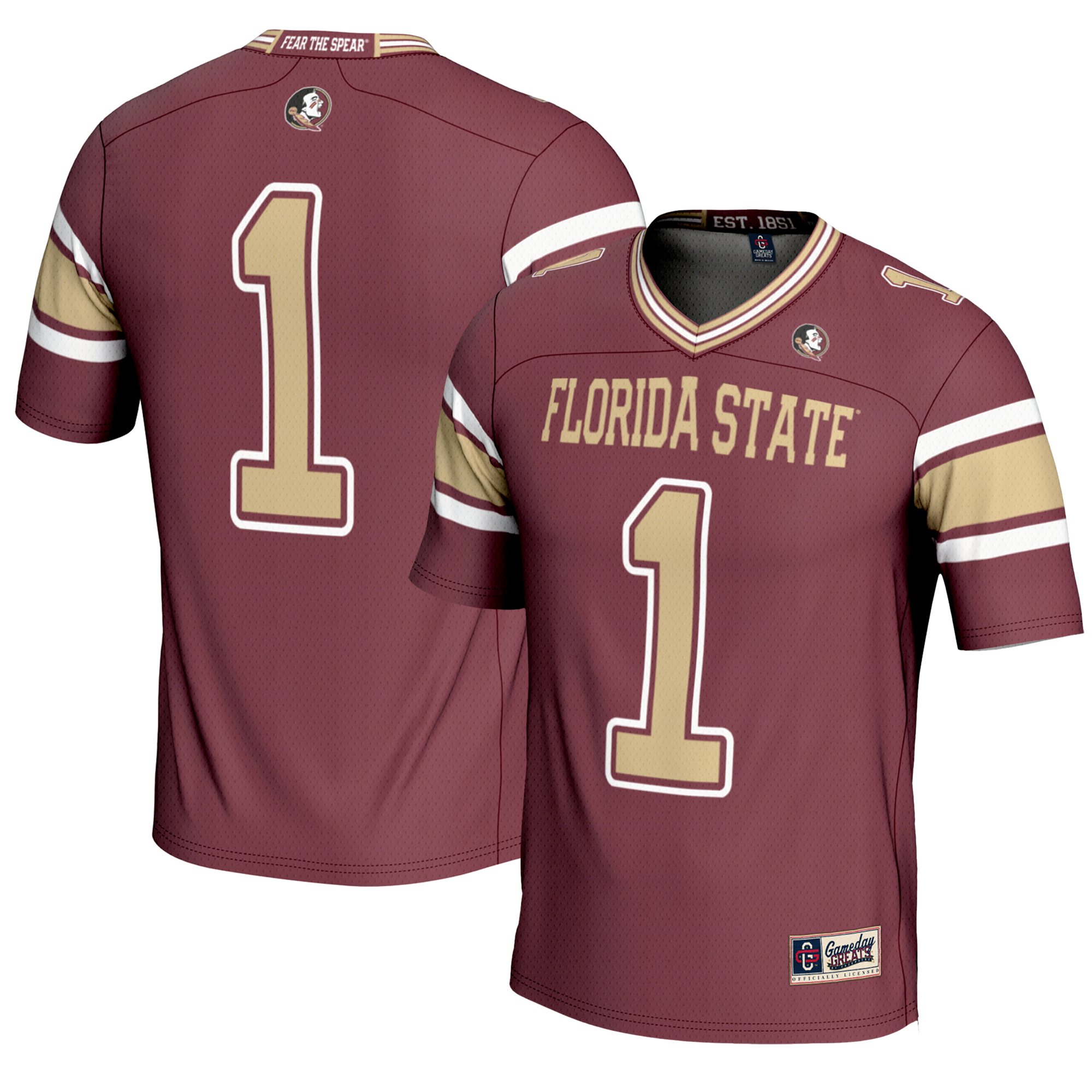 Youth GameDay Greats #1 Garnet Florida State Seminoles Endzone Football Jersey