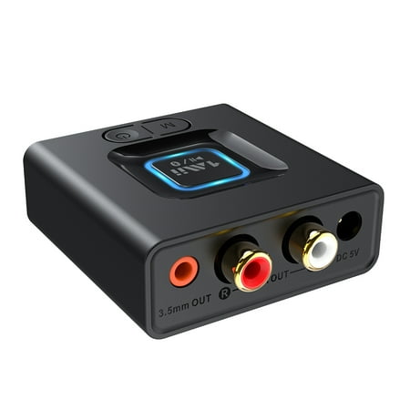 1Mii ML201 Bluetooth Receiver, Bluetooth 5.0 Adapter, Wireless Audio Adapter for Headphone, Speaker, Tablets and Car, 12H Playtime