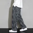 thumbnail image 2 of Pantalones holgados de verano para hombre, pantalones casuales de hip hop, pantalones anchos, rectos, finos, estilo hippie, ropa de calle, tendencia de diseñador de alta calidad, 2 of 5