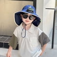 thumbnail image 4 of BRGZLK Boys Cooling Solar Fan Hat Summer 2026 Trendy Quick Drying Adjustable Sun Protection Hats for Outdoor Blue Free Size, 4 of 6