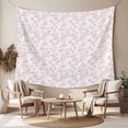 thumbnail image 2 of Pink Spring Floral Small Tapestry for Bedroom Wall Hanging Tapestry,Elegant Watercolor Summer Botanical Ceiling Backdrop Tapestries Poster Blanket Wall Decor for Teens Room Living Room Dorm 23" x 28", 2 of 8