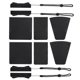thumbnail image 3 of Juego de Accesorios Octpeak para Máquina de Juego 5pcs ABS 5-en-1 Estuche de Mano Izquierda y Derecha para NS Switch Joy-con Controlador, 3 of 7