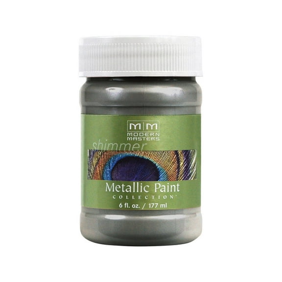 Modern Masters Shimmer Satin Pewter Water-Based Metallic Paint 6 oz
