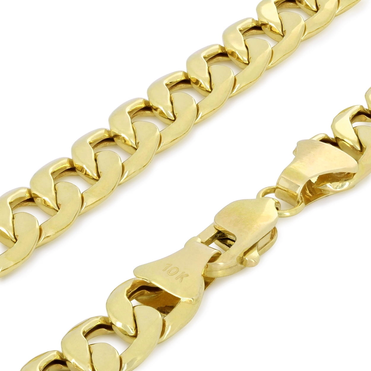 Nuragold 10k Yellow Gold 7mm Cuban Curb 