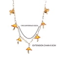 thumbnail image 4 of Collar de cadena con colgante con cadena de extensión para regalos de Naranja, 4 of 4