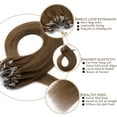 thumbnail image 2 of SEGO 100% Real Remy Human Hair Extensions Thick Micro Loop with Invisible Band Hair Micro Ring Beads Hair Black/Blonde Cleanrance, 2 of 7