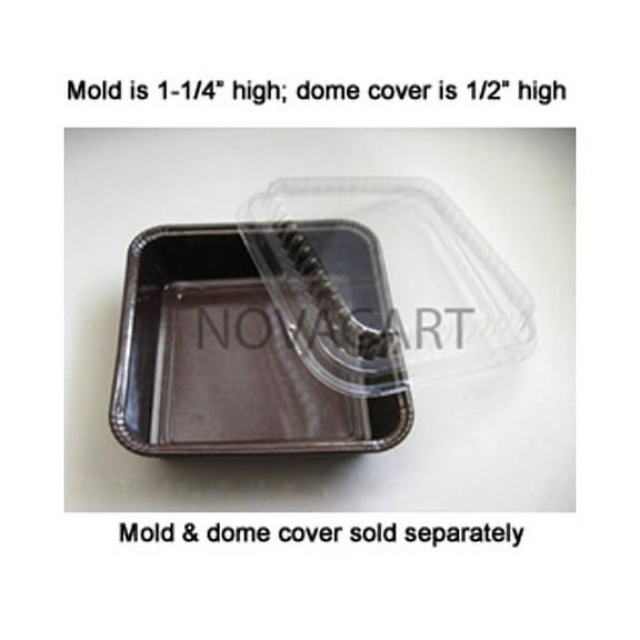 Novacart  4" x 4" Mold OR Dome Cover Disposable Bakeware Mold ONLY, Pack Of 12