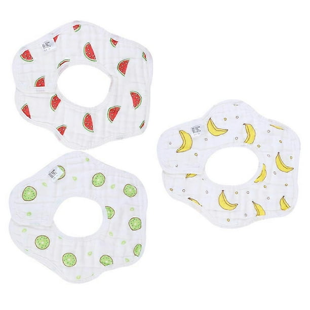 3pcs Cotton Bandana Bibs Saliva Towels For Feeding And Daily Use With Snap Button Design Breathable Soft For Newborns And Boy Girl