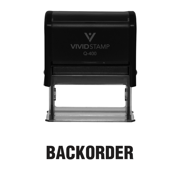 Vivid Stamp Backorder Self Inking Rubber Stamp (Black Ink) - X-Large