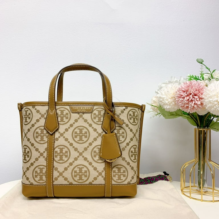 Tory Burch T Monogram Small Canvas Tote Bag