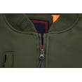 thumbnail image 3 of Mens Multi Pocket Water Resistant Industrial Uniform Quilted Bomber Work Jacket (Olive, S), 3 of 4
