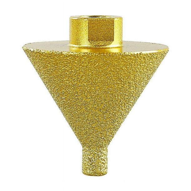 1 Pcs Diamond Beveling Chamfer Bits, Diamond Beveling Chamfer Bit For Angle Brazed Diamond Chamferer Ceramic Tile Reamer Angle Grinder Chamfering And Grinding Drill Bit Grinding Head