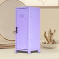 thumbnail image 6 of 1 Metal Mini Locker Desktop Storage Cabinet Girls Lockbox with Two Tier Shelving for Cosmetics Jewelry Collectibles, 6 of 9