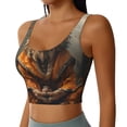 thumbnail image 2 of Fotbe Jungle Meditating Lion Sujetador Deportivo Largo sin Aros para Mujer con Almohadillas y Soporte Medio, Transpirable y Absorbente, Camiseta Tipo Chaleco o Tank Top-Large, 2 of 8