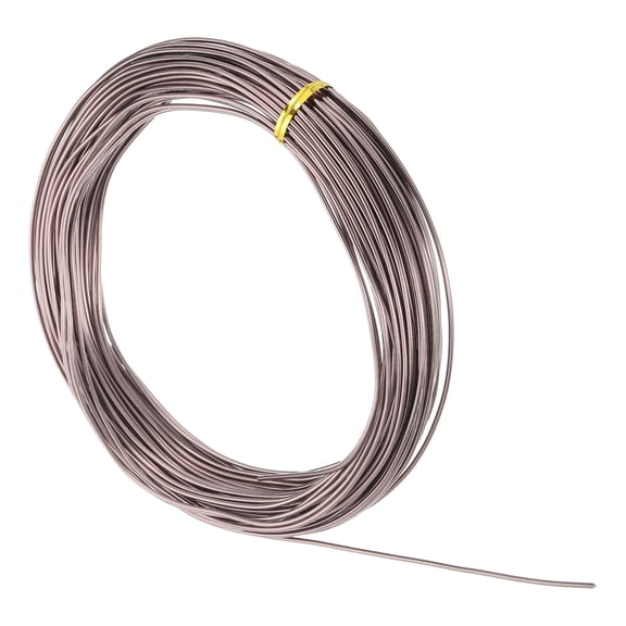 Uxcell 10 Gauge 2.5mm Aluminum Wire, 100 Feet Bendable Metal Craft Armature Wire, Brown