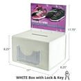 thumbnail image 3 of White Extra Large Lottery Box with Pocket, Lock and Keys, 3 of 4
