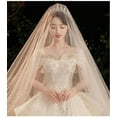 thumbnail image 5 of Main Wedding Dress Bride 2024 French Court Heavy Industry Trailing Starry Sky Plus Size Mori Dreamlike Super Fairy, 5 of 10