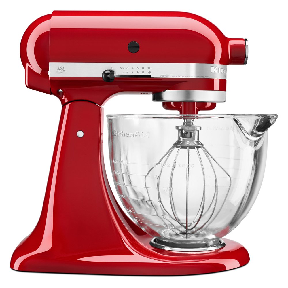 KitchenAid KSM154GBQER 5 QT Tilt Head Artisan Stand Mixer Empire Red