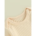 thumbnail image 6 of Pack of 2 Baby Girl Ribbed Rompers Newborn Long Sleeve Solid Color Bodysuit, 6 of 9