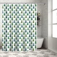 thumbnail image 5 of Christmas Shower Curtain Christmas Tree Shower Curtains for Bathroom Decor Green Pine Tree for Christmas Decoration Bath Curtains Sets with Hooks Waterproof 72" W x 84" L, 5 of 6
