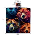 thumbnail image 2 of Bear Canvas Beach Blanket - Extra Large Picnic Mat for Outdoor Family Gatherings, Beach Trips, and Camping - Waterproof and Sand - Durable and Easy to Clean - 200x150cm, 2 of 6