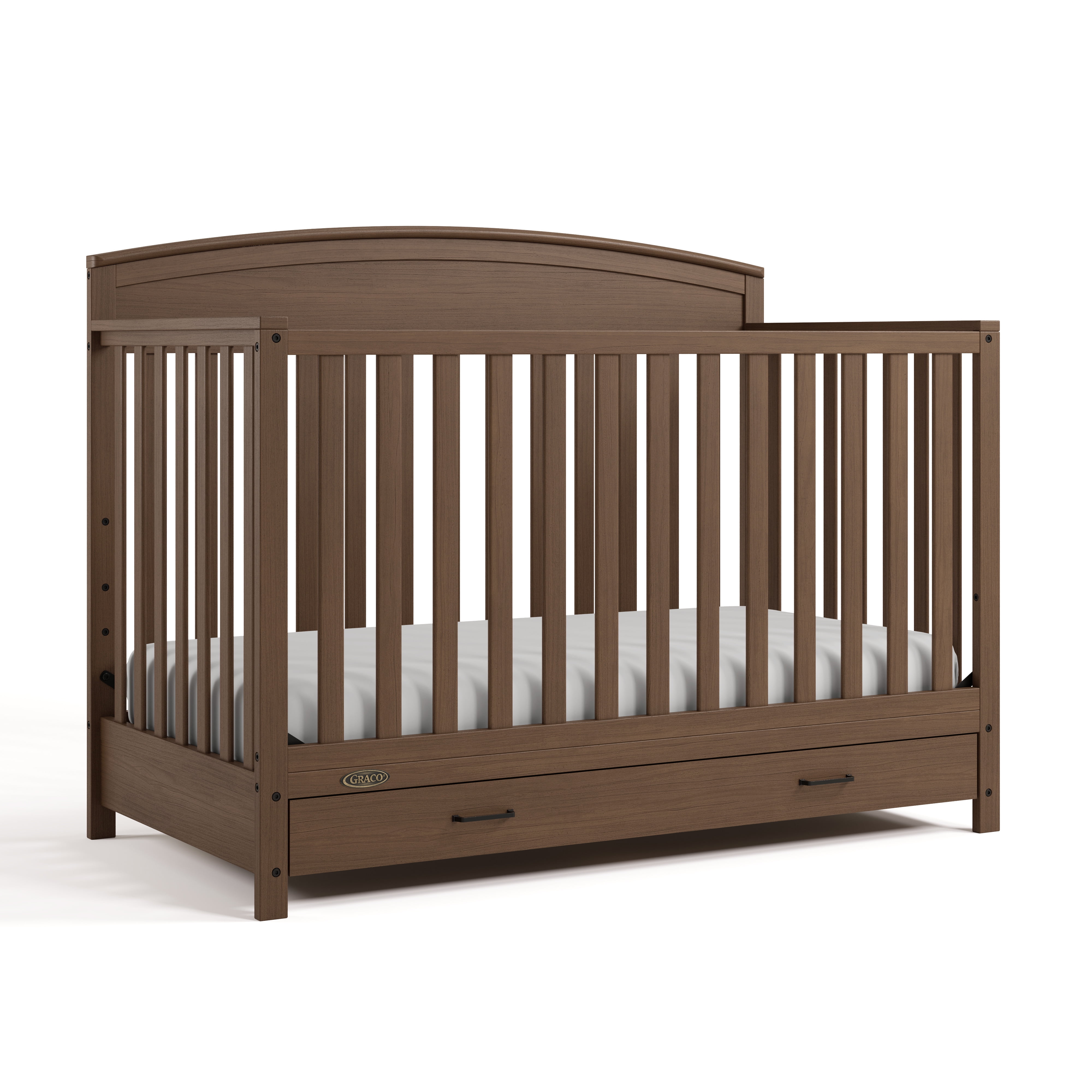 Graco Benton 5-in-1 Convertible Baby Crib with Drawer, Hazelnut