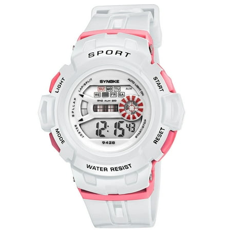 Sport Watches For Boys SYNOKE Students Children Sport Watches 3ATM Life Water-resistant Digital Backlight Child Kids Boy Girls Wristwatch Alarm Stopwatch ()