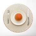 thumbnail image 1 of 2 Pcs Set de Table Motif Spirale Or Brillant Set de Table Rond Vide Set de Table Tasse à Café, 1 of 2