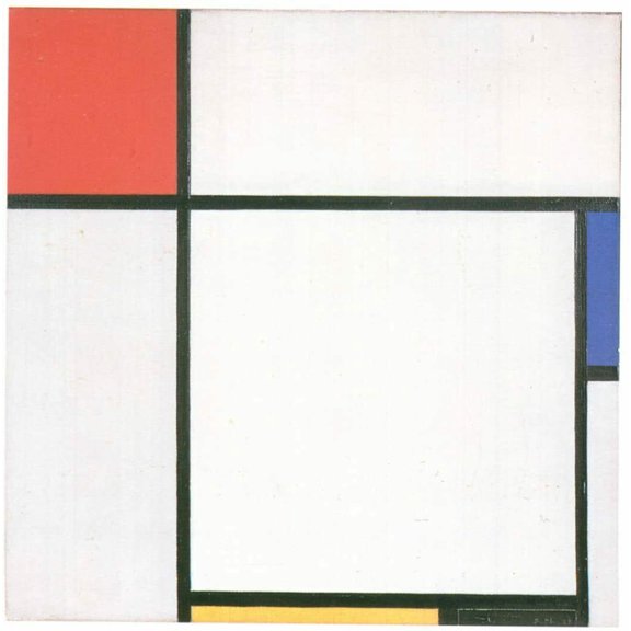 Composition-Mondrian - CANVAS OR FINE PRINT WALL ART