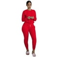 thumbnail image 2 of Itsame Sweatsuits 2pcs Sets for Womens Long Sleeved Sweatshirt and Pants Women Athletic Outfit Sets Red Size S, 2 of 5