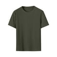 thumbnail image 1 of Shorts Courts pour Hommes, Texture, Couleur Unie, Décontractés, à Manches Courtes, Col Rond, 1 of 4