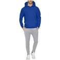thumbnail image 3 of Txeol Mens Sweatsuit 2 Piece Set Hoodies and Sweatpants Long Sleece Pullover Sweatshirts and Drawstring Jogger Pants with Pockets Oversized 2 Piece Lounge Suits L,Blue, 3 of 8