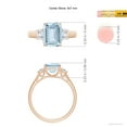 thumbnail image 6 of Angara Natural 2 Ct. Aquamarine with Diamond Classic Ring in 14K Rose Gold for Women (Ring Size: 7.5), 6 of 11